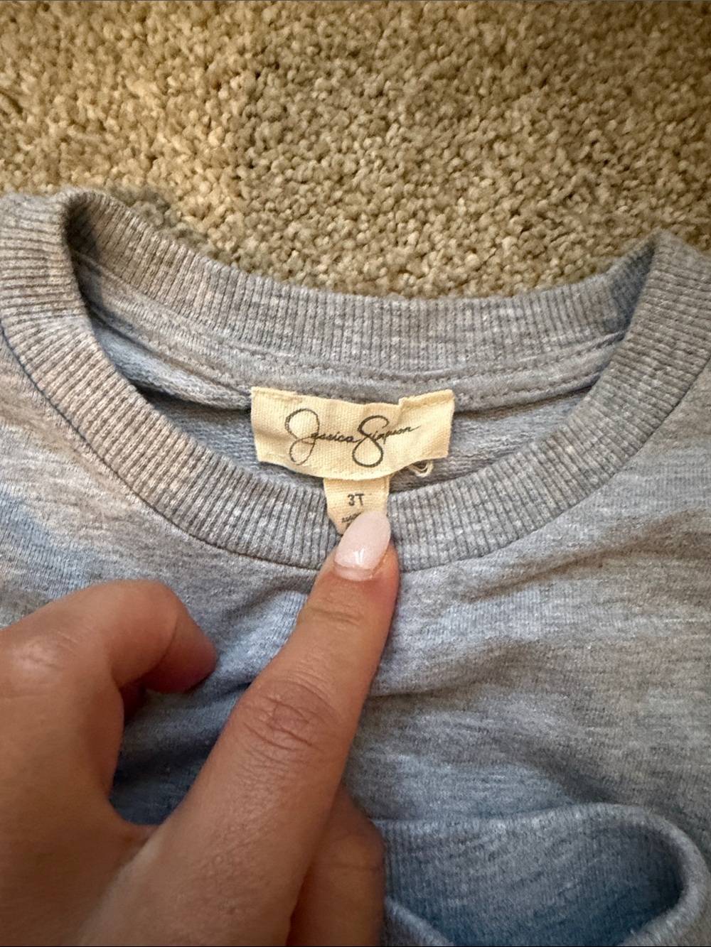 Jessica Simpson Gray Girls Ruffle Sweat Set - Picture 4 of 5